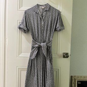 Vintage Floral short-sleeved cotton dress